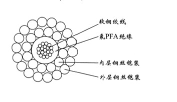WGSPFA-5.60mm單芯氟塑料PFA絕緣雙鋼絲鎧裝承荷探測(cè)電
