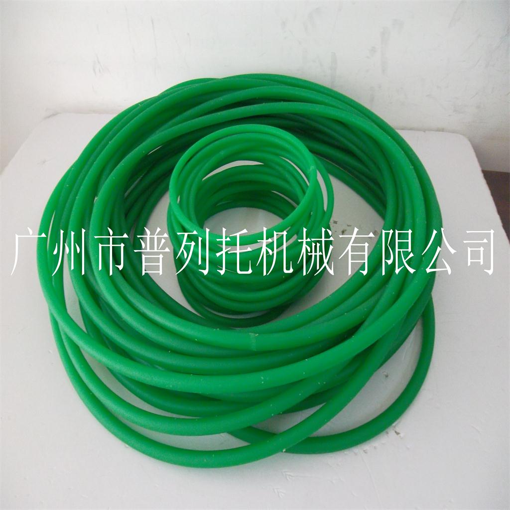 普列托直銷粗面綠色PU圓帶 可接駁糙面圓皮帶