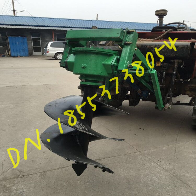 輪式拖拉機(jī)后懸掛挖坑機(jī) 電線桿架設(shè)鉆坑機(jī) 各種尺寸可定做加工