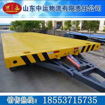 廠區(qū)短途運(yùn)輸平板車(chē) 工廠機(jī)場(chǎng)港口平板拖車(chē)