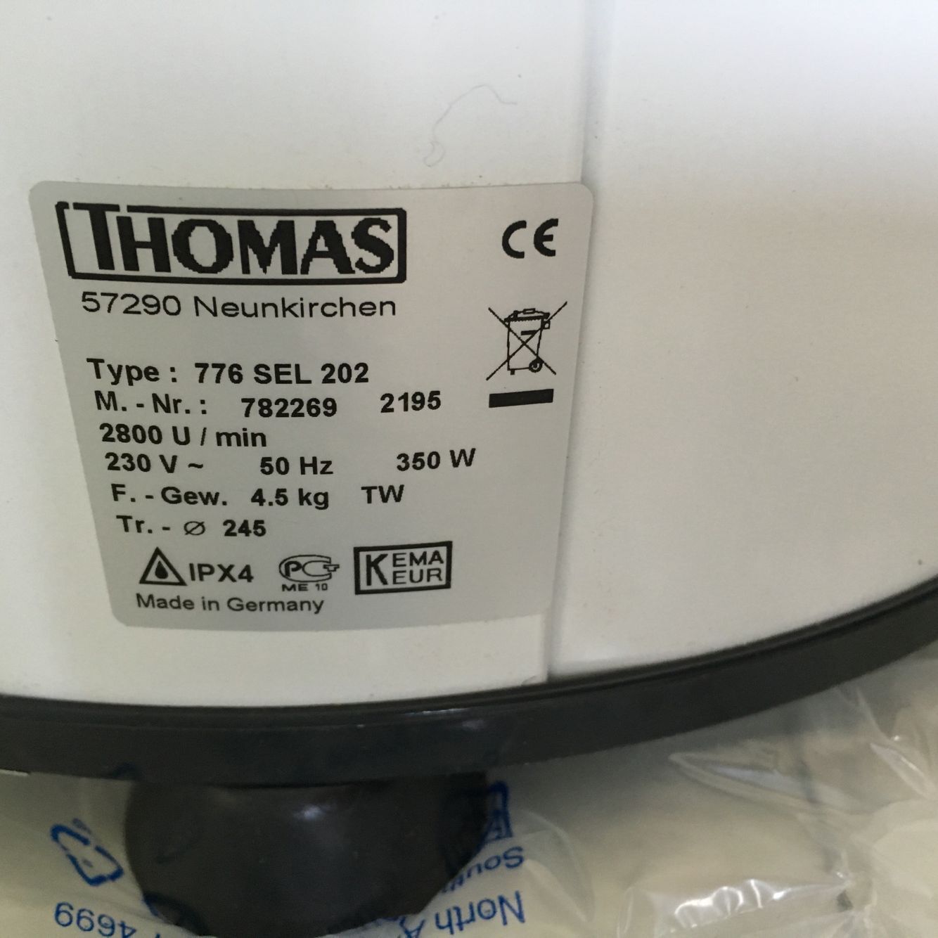 THOMAS	776SEK脫水機