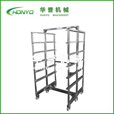 華譽(yù)牌車(chē)間用不銹鋼煙熏車(chē)、預(yù)冷架車(chē)