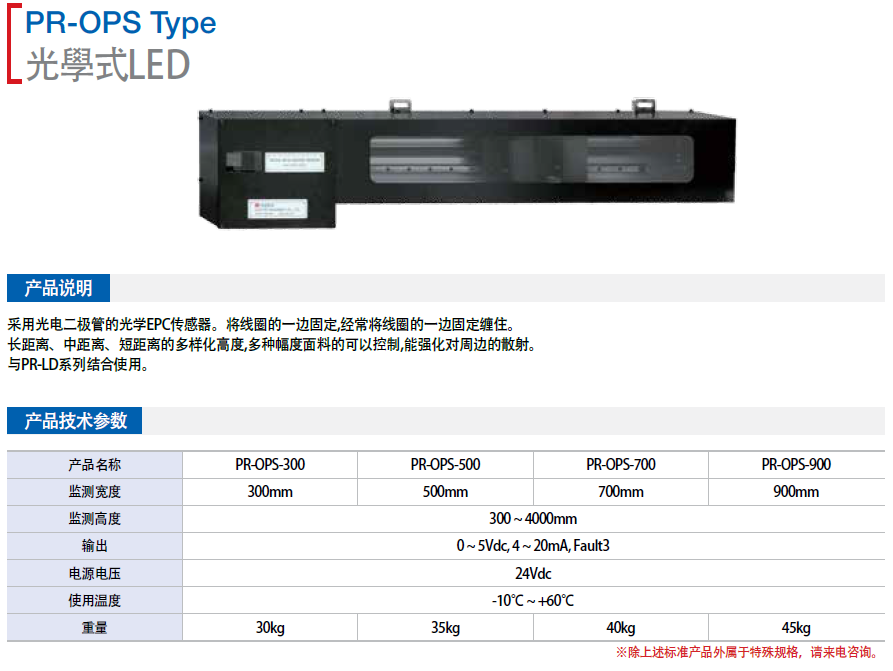 WʽPR-OPS Type (PR-OPS-300  PR-OPS-50