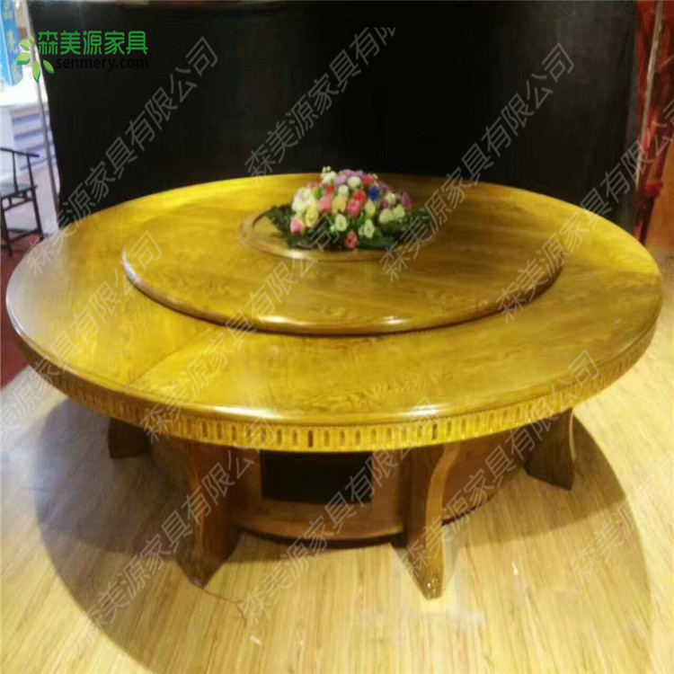 酒店電動(dòng)大圓桌飯店自動(dòng)圓臺(tái)10至20人宴會(huì)火鍋?zhàn)酪谓M合旋轉(zhuǎn)盤餐桌
