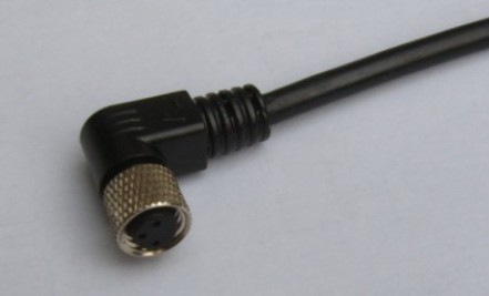 批發(fā)銷售M8x1孔型彎頭連接器，航空插頭，M8母頭連接器