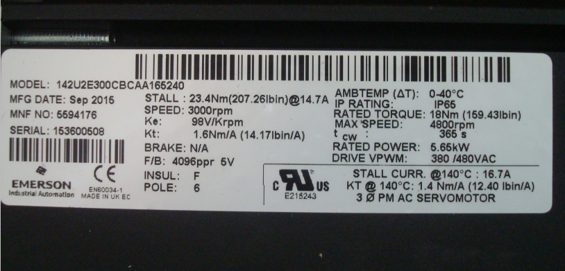 142U3C300CBAAA165240 CT電機(jī) 貨期