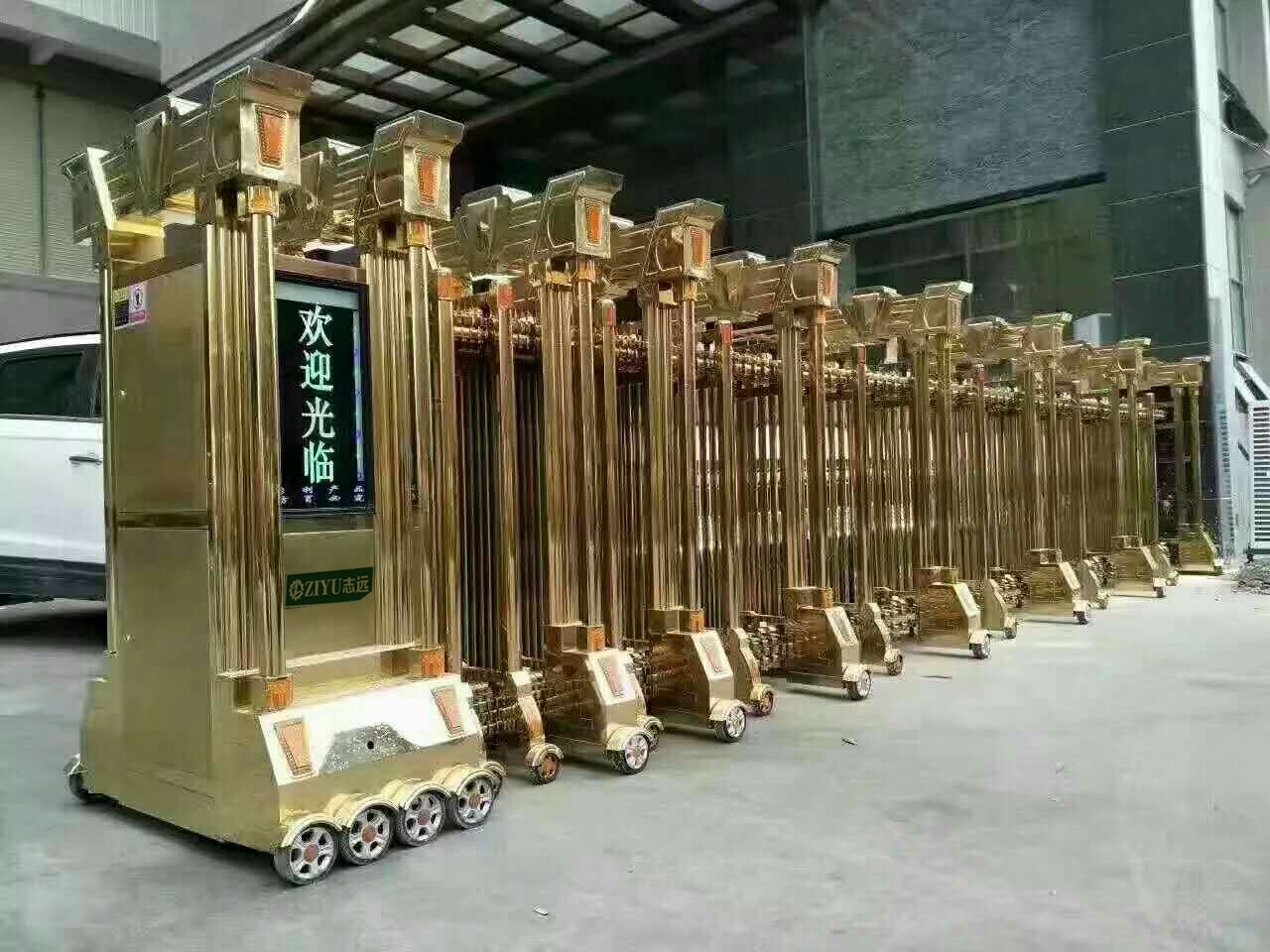 供應(yīng)陽(yáng)泉電動(dòng)門 不銹鋼伸縮門 電動(dòng)門走不直的原因
