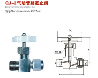 針型閥QJ-2、QJ-3、QJ-4氣動(dòng)管路截止閥-上海電立閥門