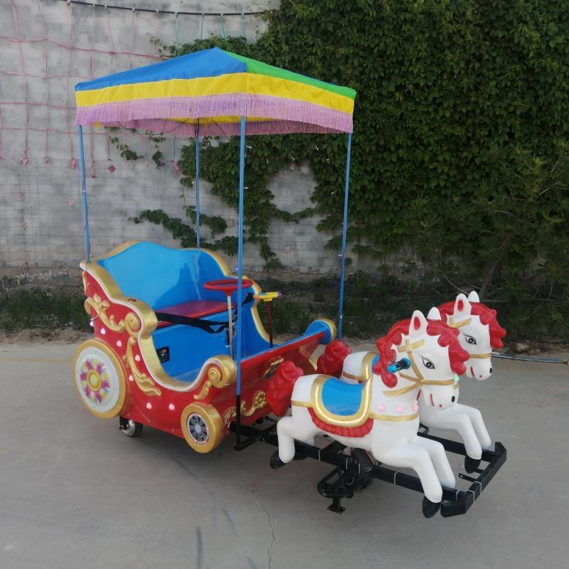 廣場(chǎng)公園高端發(fā)光huang家馬車游樂車