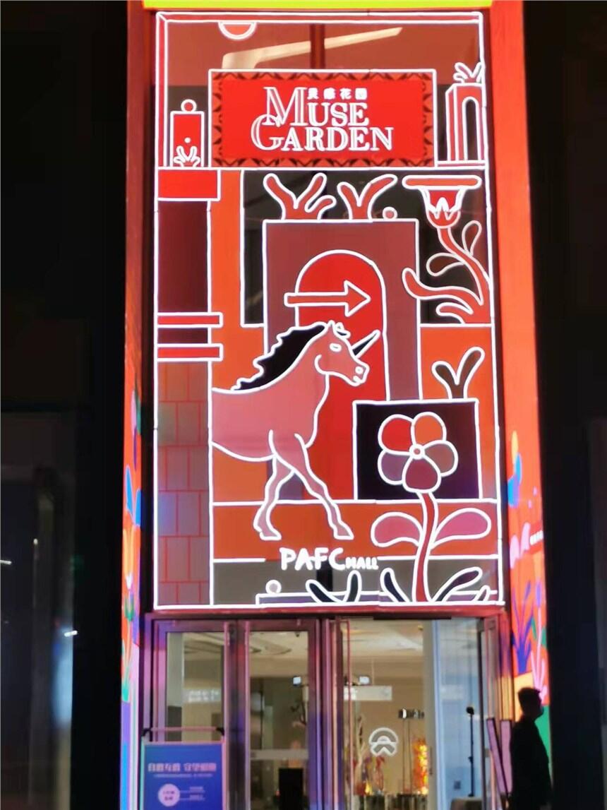 大型燈飾畫定制廠家  夏桐工廠 專業(yè)商場(chǎng)墻體墻面戶外燈飾畫