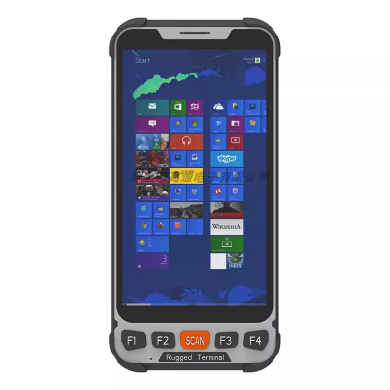 豪盾5.5寸Windows 10 PDA 帶2D掃描 PDA 帶USB接口手持終端