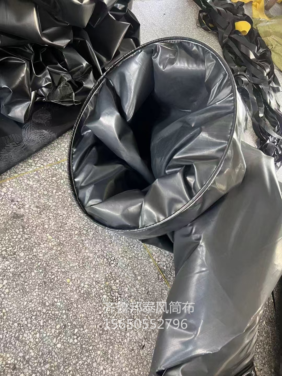供應(yīng)直徑1.5米礦用隧道風筒布 涂覆布防火 防靜電