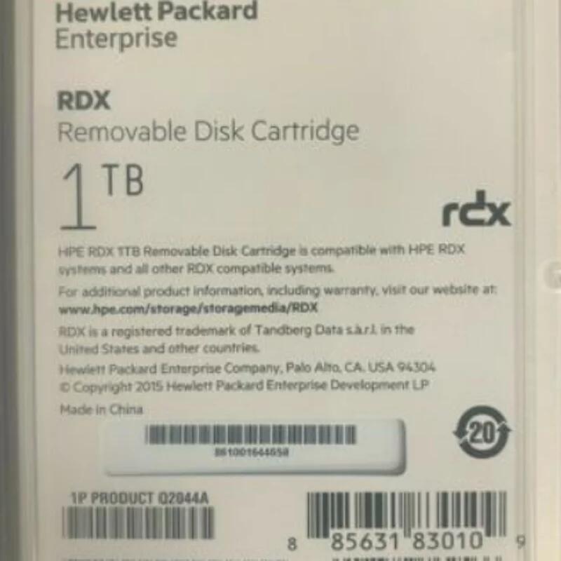 Q2044A Removable Disk Cartridg 1TB RDX 移動(dòng)磁盤(pán)磁帶