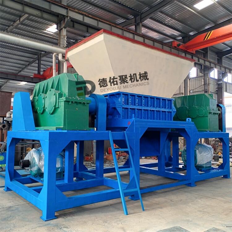 大型廢鋼廢鐵撕碎機 德佑聚 金屬回收破碎設備 油漆桶剪碎機