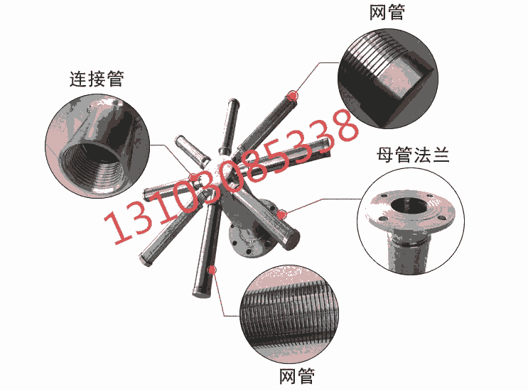 316不銹鋼三角絲布水器    加強型中排過濾裝置    不銹鋼魚刺型布水器  混床中排