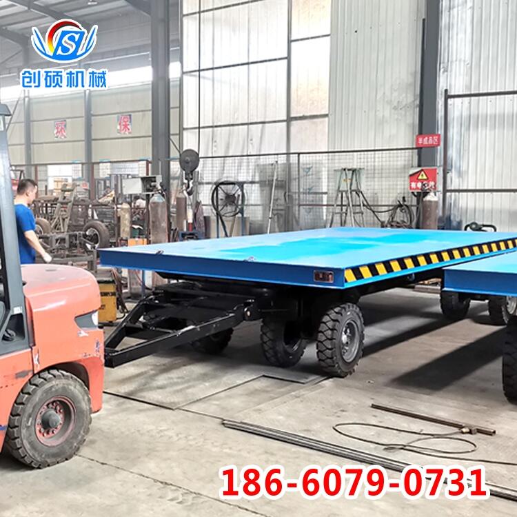 平板拖車 牽引式平板車 倉庫拉貨搬運貨物 倉庫中轉(zhuǎn)車