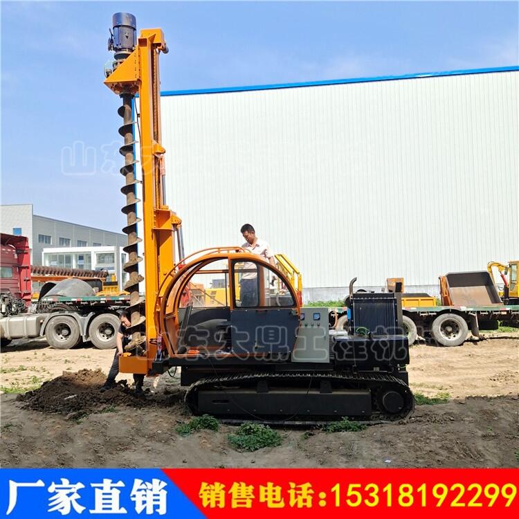 青海甘肅光伏打樁機  蘭州光伏項目打樁機 履帶式光伏打樁機