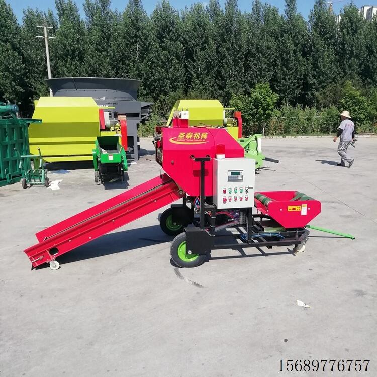 全自動打捆包膜機 秸稈青儲料打捆包膜機 農用補貼打包機