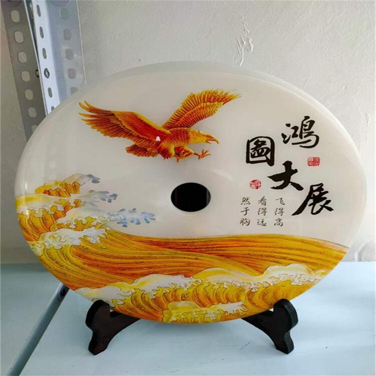 煥環(huán)祥|白玉26公分玉石批發(fā) 直徑160-360mm平安扣擺件 配底座禮盒 可定制