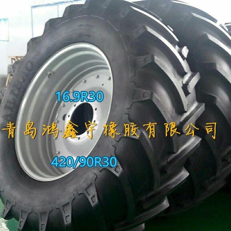 大人字輪胎16.9R30捆草機420/95R30輪胎現(xiàn)貨配套鋼圈