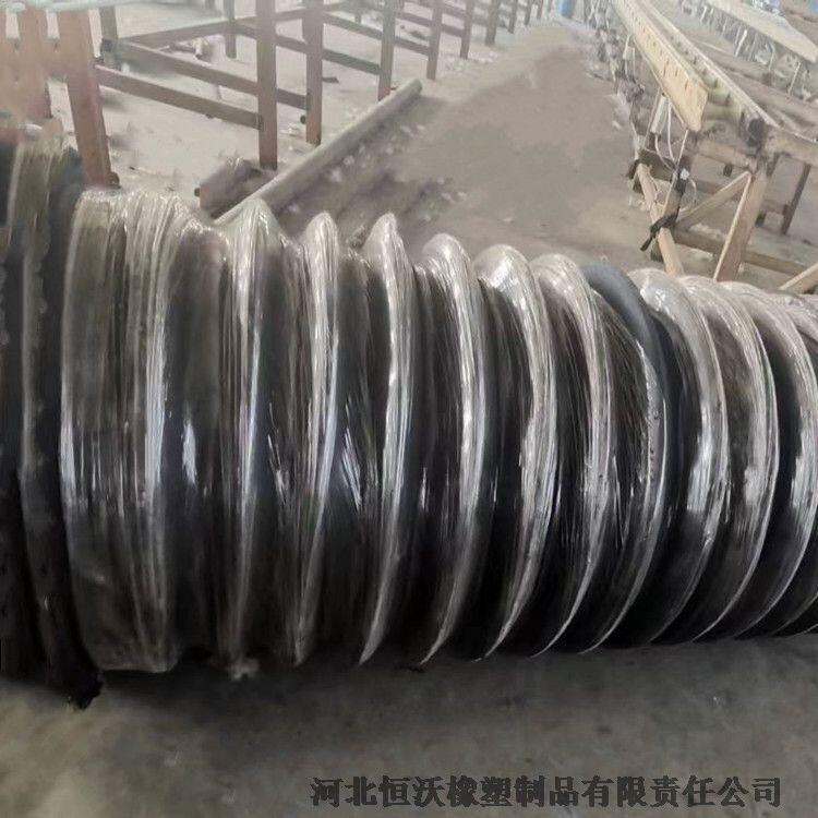 500mm黑色橡膠伸縮軟管 帶鋼絲波紋軟管 除塵通風軟管 定制加工
