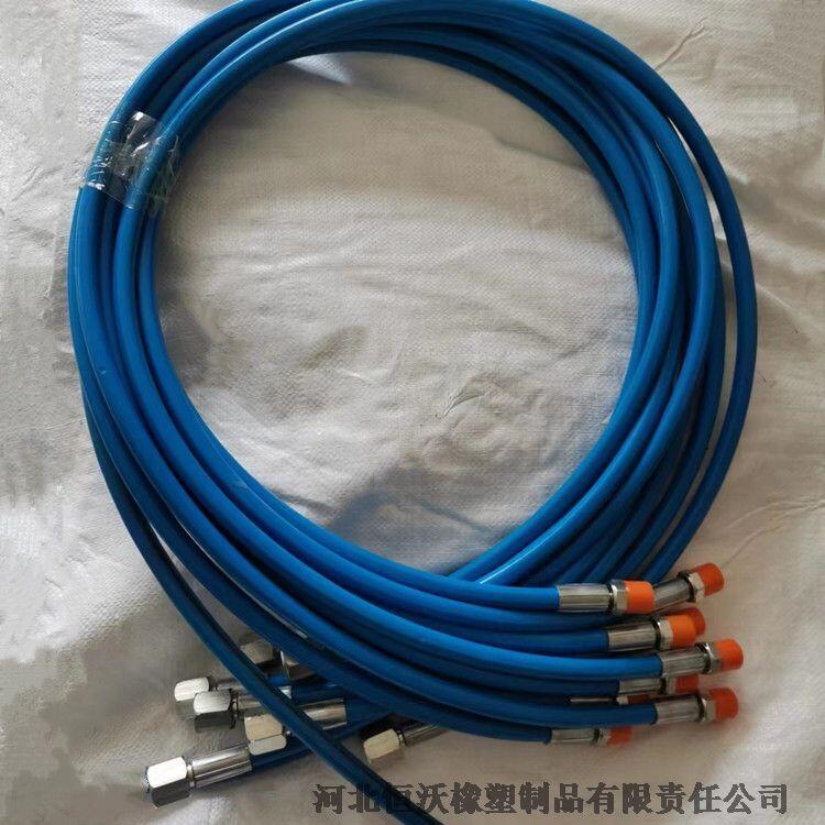 藍色19mm纖維增強軟管  鋼絲編織樹脂軟管 噴漆軟管  河北恒沃橡塑