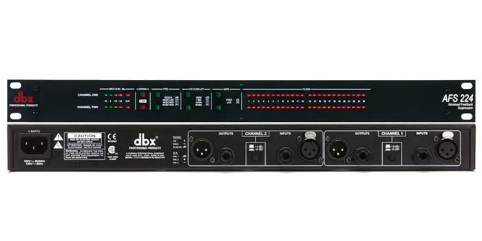 成都 DBX AFS224 專業(yè)雙通道反饋抑制器代理銷售；大會(huì)議室音響話筒嘯叫專用