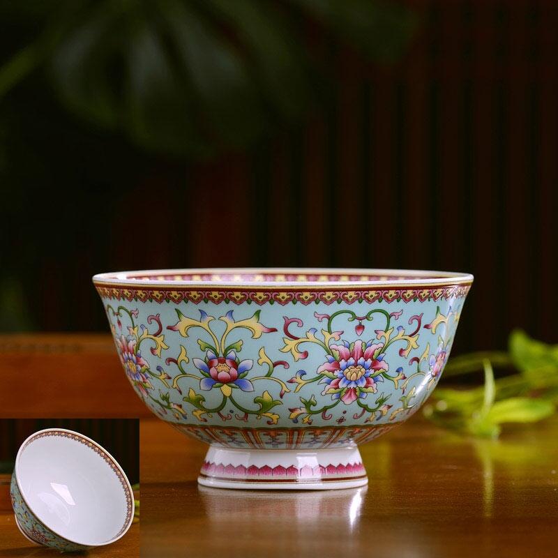 仿古中式粉彩高腳碗禮品定做廠家