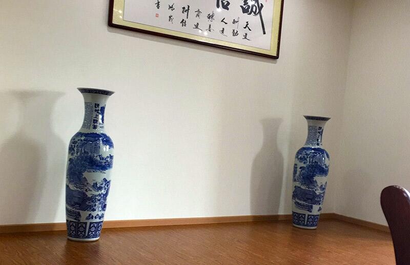 落地陶瓷大花瓶禮品 辦公室玄關(guān)擺件大花瓶