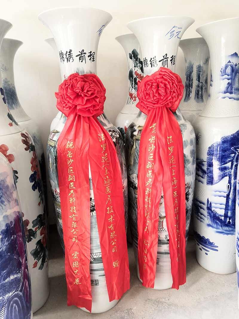 客廳擺放落地大花瓶講究風水擺件家居禮品