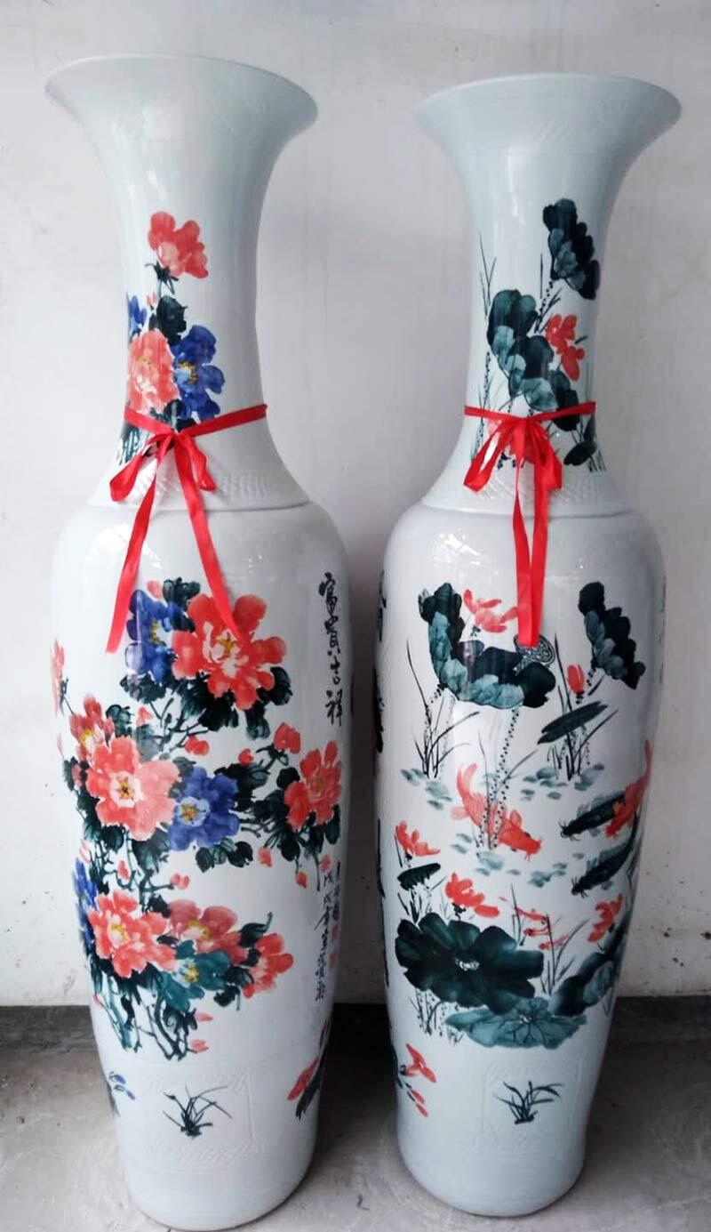 景德鎮(zhèn)瓷器落地大花瓶集團大樓竣工禮品