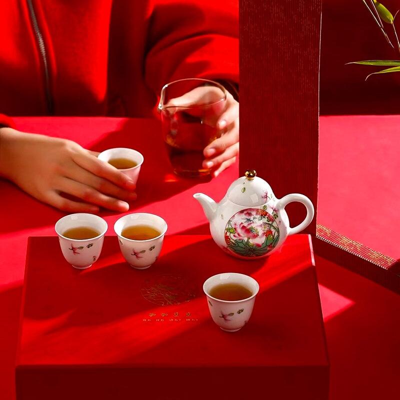 文創(chuàng)陶瓷茶具禮品 新年伴手禮商務(wù)茶具套裝答謝客戶(hù)