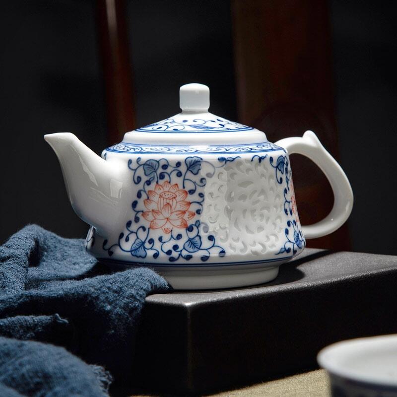 手繪青花茶具禮品套裝企業(yè)慶典活動饋贈客戶茶禮文化套裝
