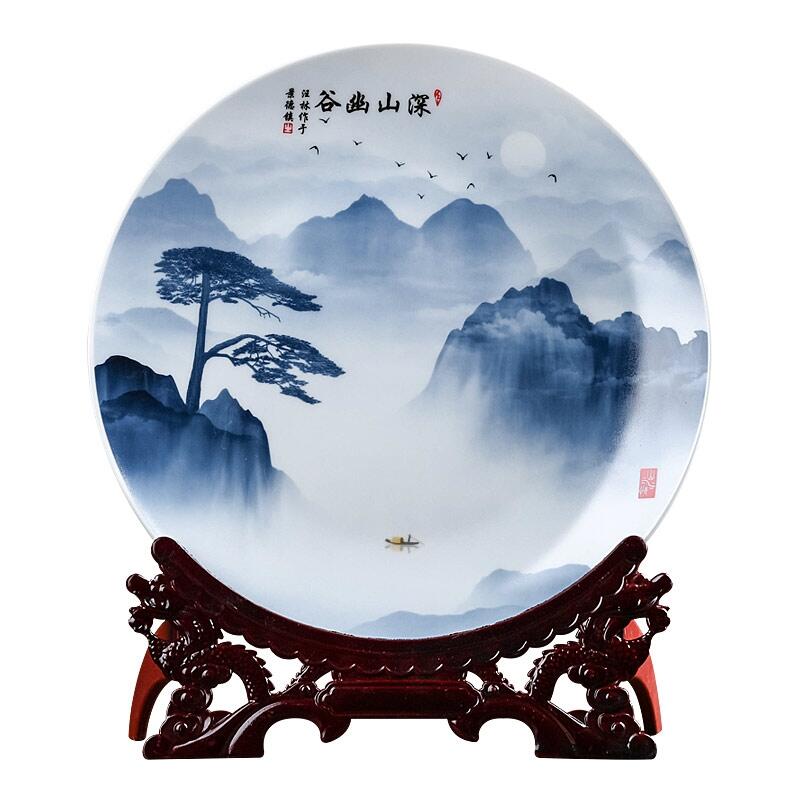 集團成立紀念盤定制，大型公司成立五十周年活動紀念盤，景德鎮(zhèn)陶瓷工藝盤擺件
