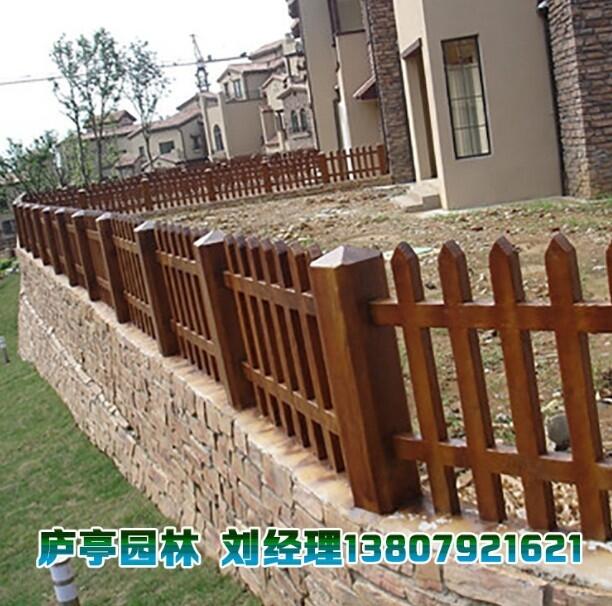 戶外園藝圍欄碳化防腐護欄圍欄