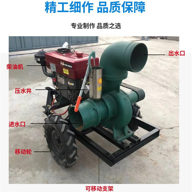 10寸移動(dòng)自吸污水泵黃岡電啟動(dòng)柴油機(jī)抽水泵粘稠性液體抽吸泵廠家熱銷