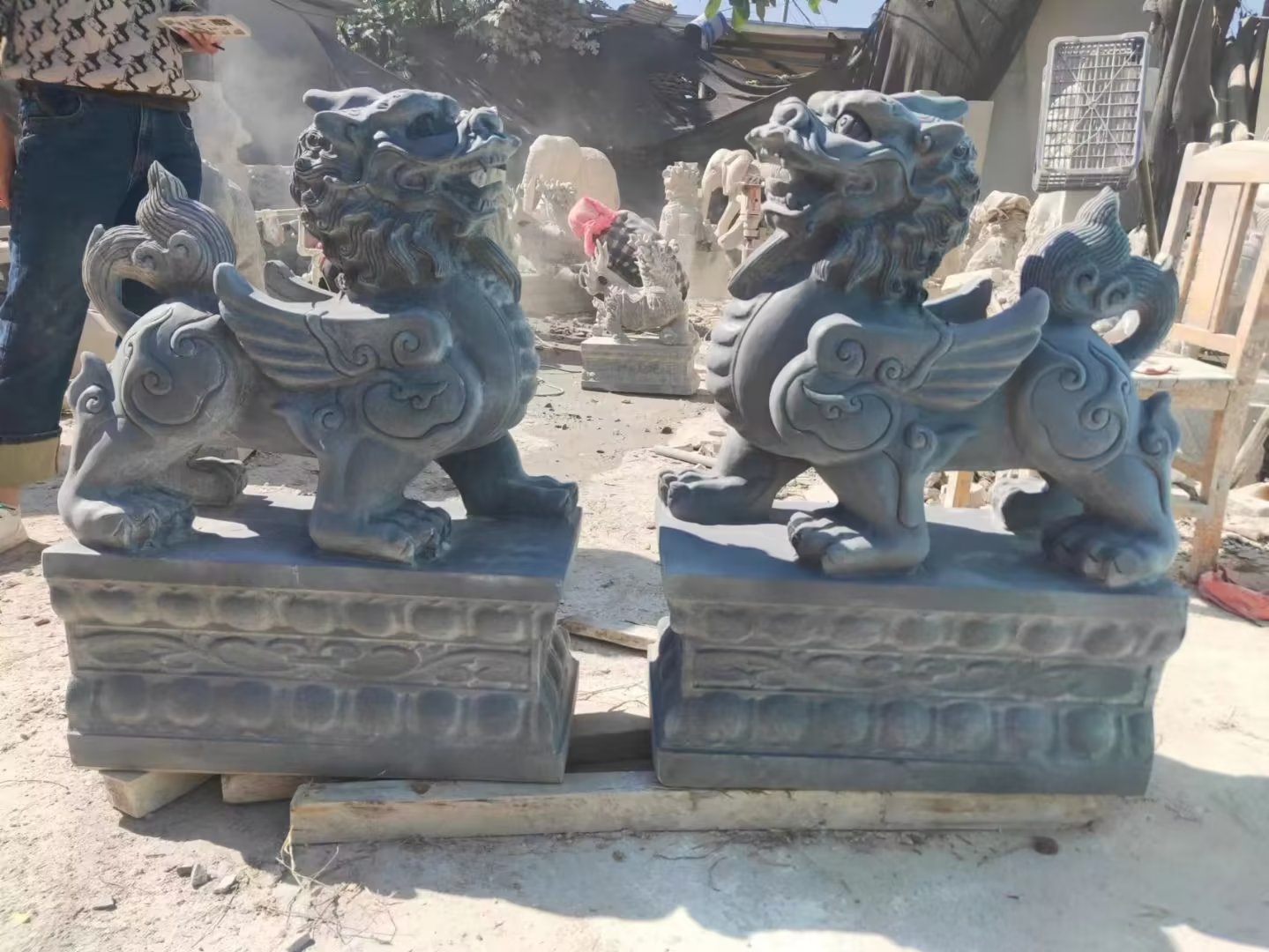 供應(yīng)青石驅(qū)邪獸、石雕貔貅、青石辟邪獸