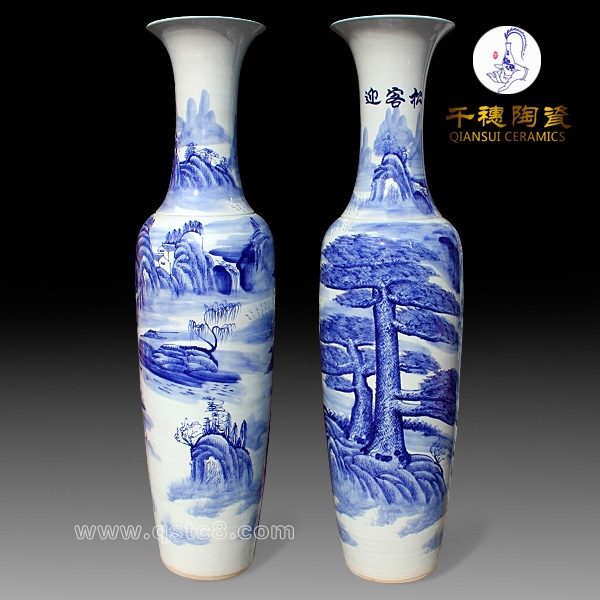 批發(fā)陶瓷一米二落地大花瓶價(jià)格_景德鎮(zhèn)落地大花瓶生產(chǎn)廠家