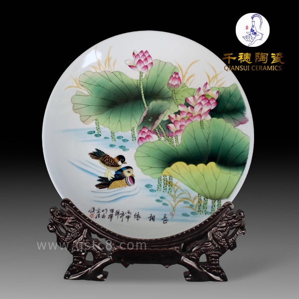 陶瓷紀(jì)念盤(pán)定制工藝_尺寸_樣式_定制禮品瓷盤(pán)圖片