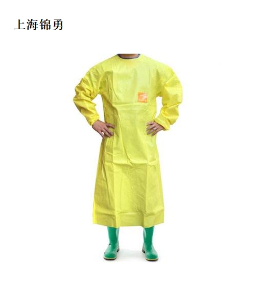 微護(hù)佳3000黃色YE30-W-99-214-00帶袖圍裙 有機化學(xué)品防護(hù)圍裙/化學(xué)防護(hù)服
