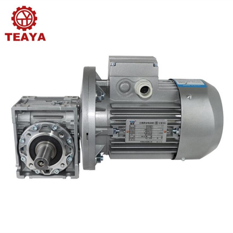 廠家RV50系列減速機，鋁合金高效伺服法蘭蝸輪減速機