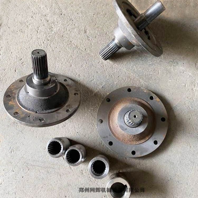 管式165/219/273/325絞龍配件廠家 螺旋輸送機(jī)中吊軸法蘭盤花鍵套尾端軸減速機(jī)