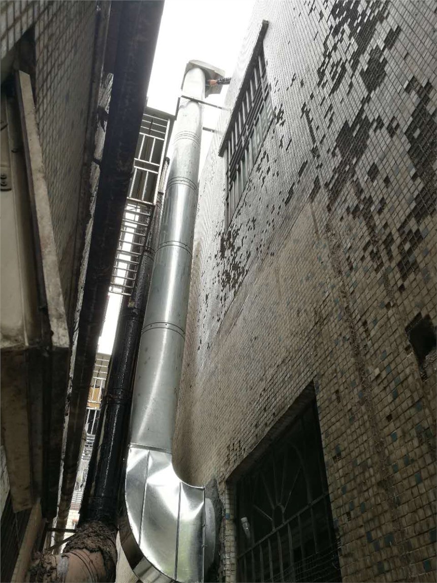 惠州三棟工廠除塵設(shè)備排煙管道排氣管道白鐵通風(fēng)工程價(jià)格...