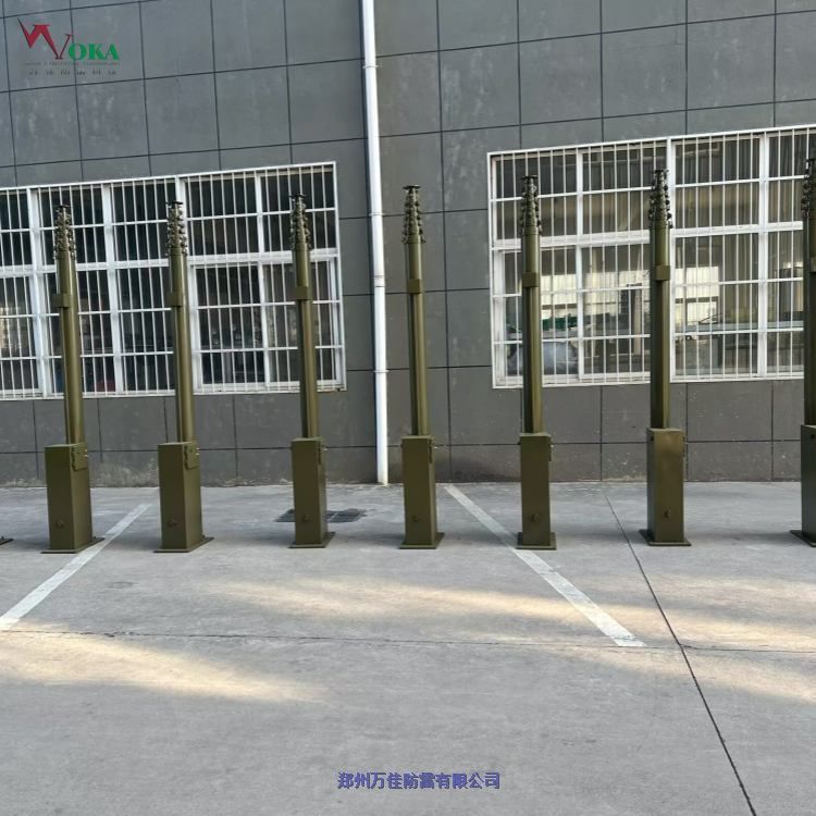 14米氣動(dòng)升降桿負(fù)載200KG升降桅桿便攜式伸縮式三腳架碳纖維升降桅桿