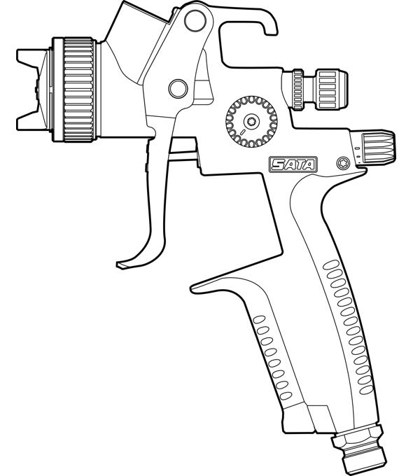 SATA jet X 5500油漆噴槍X 噴嘴設(shè)計用于汽車修補