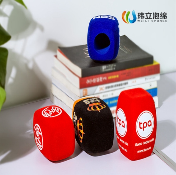 電視臺(tái)話筒套 防風(fēng)海綿罩 NBS麥克風(fēng)話筒套 麥克風(fēng)LOGO話筒海綿套