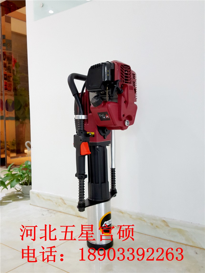 即可打防汛木樁也可以打防汛鋼樁防汛搶險汽油打樁機