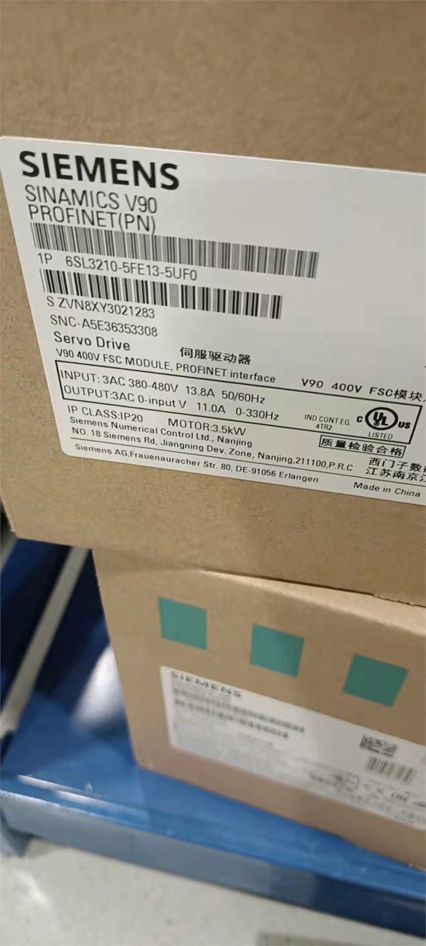 全新現(xiàn)貨西門子V90伺服驅(qū)動器6SL3210-5FE13-5UF0