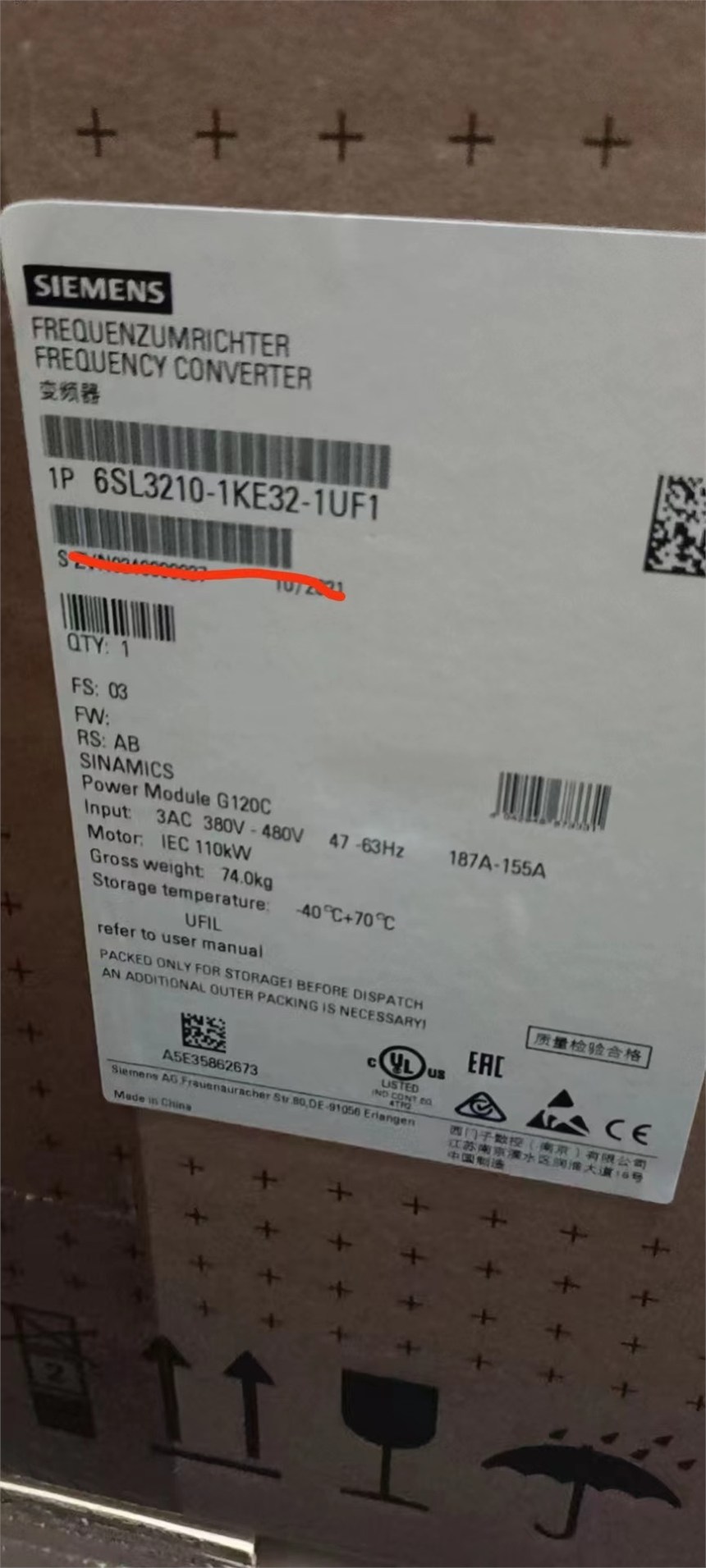 TӬF(xin)؛ԭbG120C׃l90KW 6SL3210-1KE32-1UF1