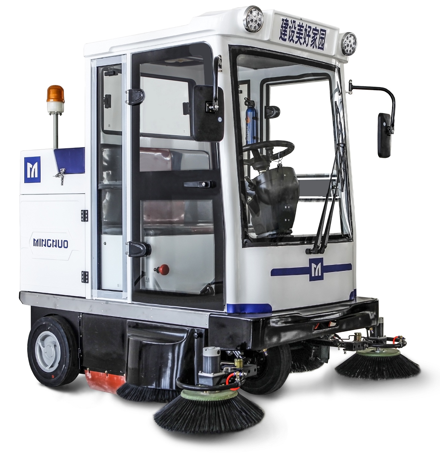 陜西迅之潔明諾電動掃地車 工廠地面用封閉式掃地車